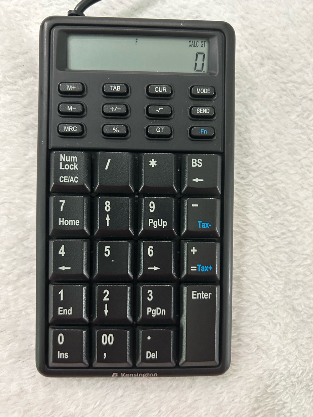 Kensington Notebook Keypad/Calculator w 2 USB Ports Hub K72274 Keyboard LCD
